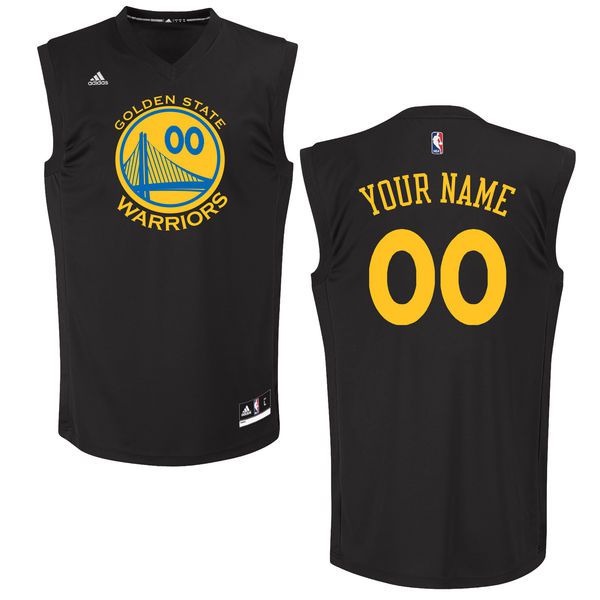 Men Golden State Warriors Adidas Black Custom Chase NBA Jersey->customized nba jersey->Custom Jersey